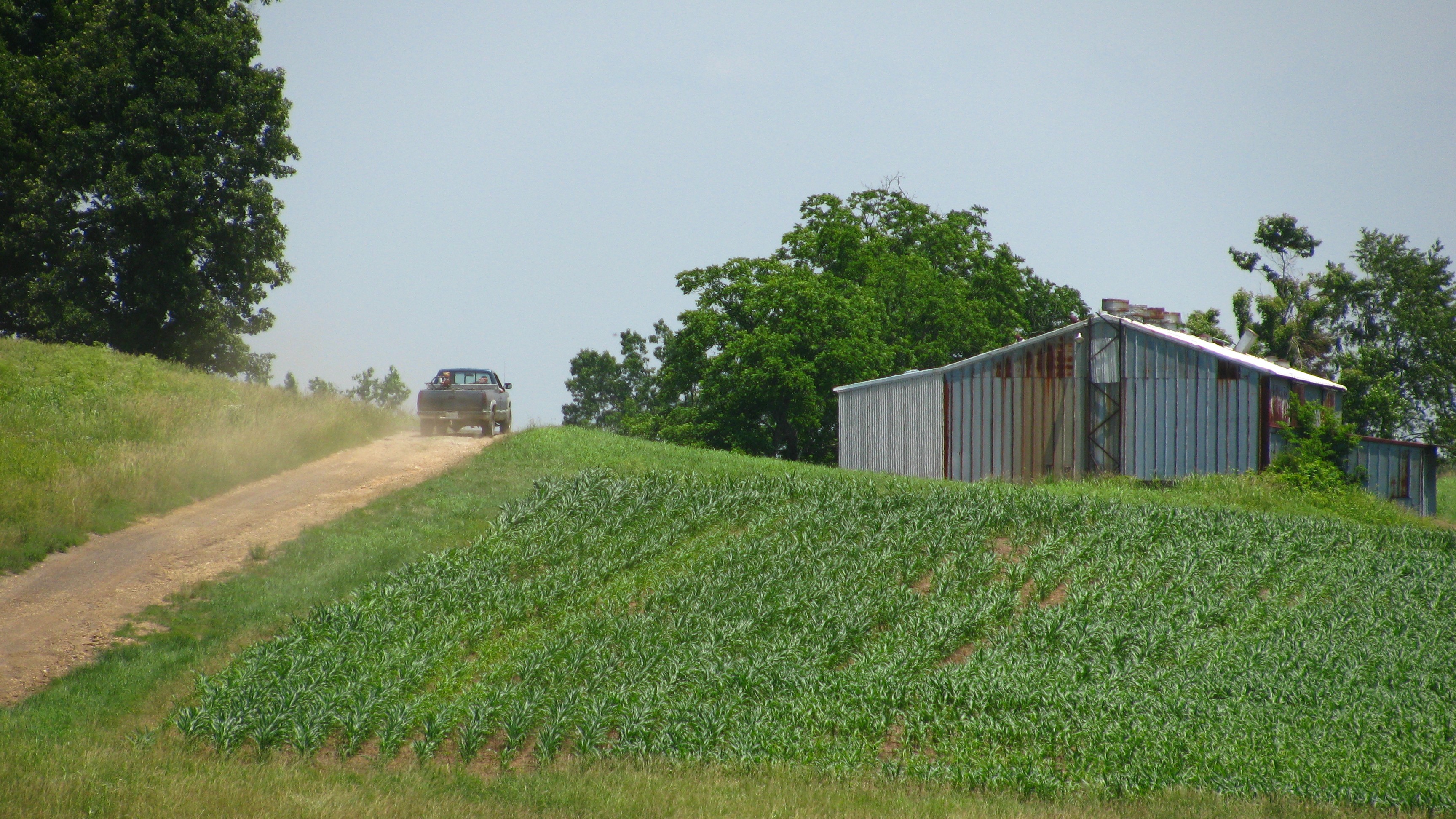 Truck and Barn